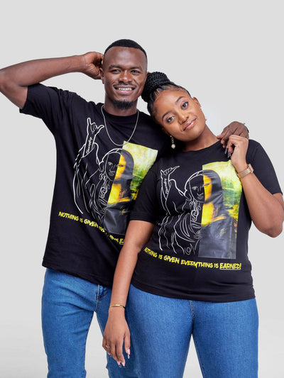 Cheezydrip Monalisa T-shirt - Black - Shopzetu