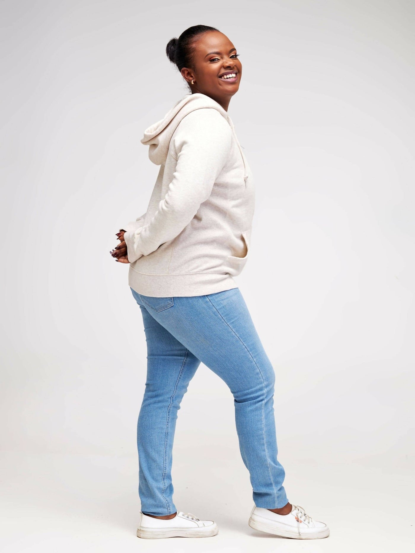 Hessed Zip Up Unisex Hoodies - White - Shopzetu