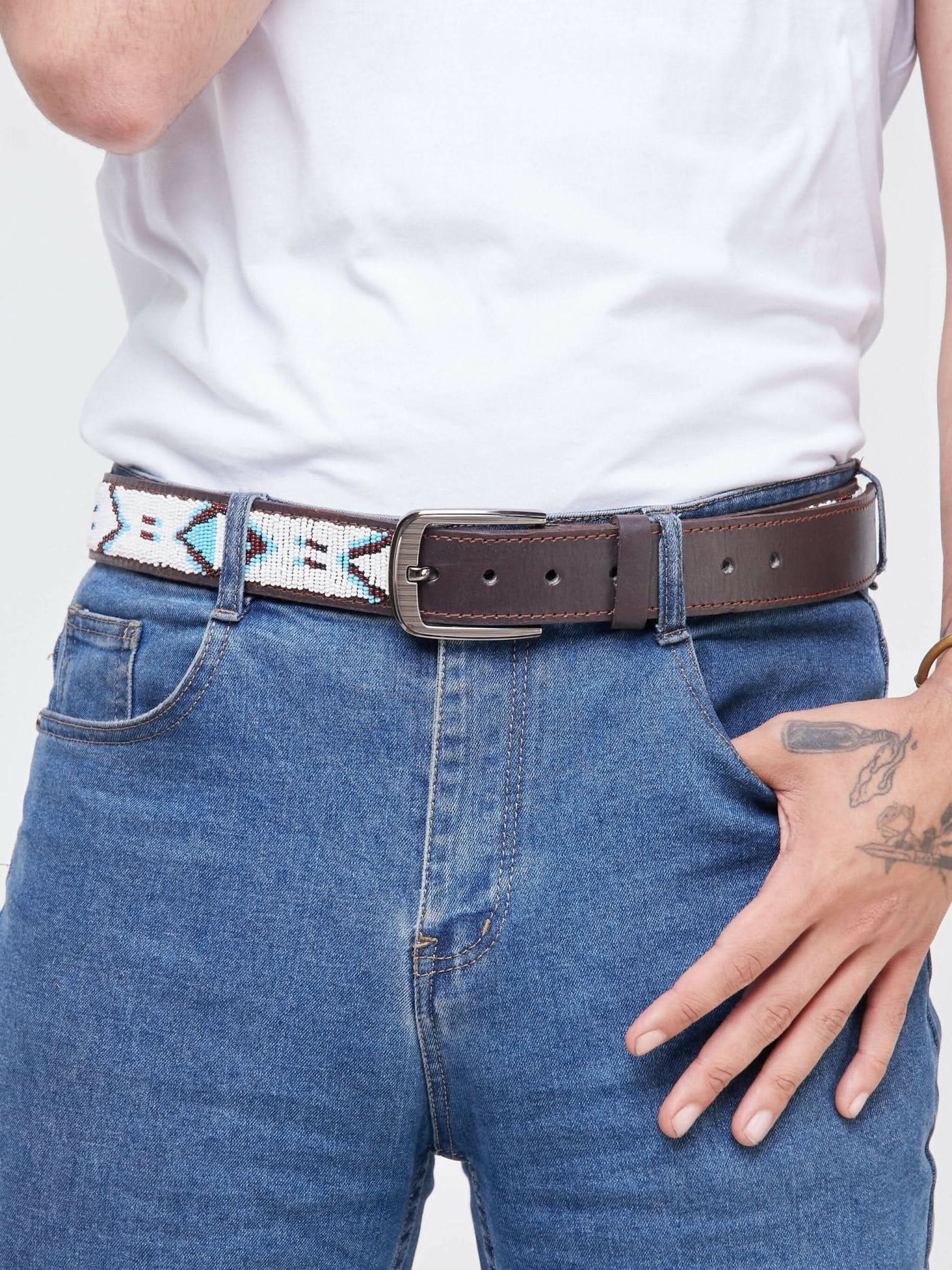 Kiondo Everyday Beaded Belt - Brown - Shopzetu