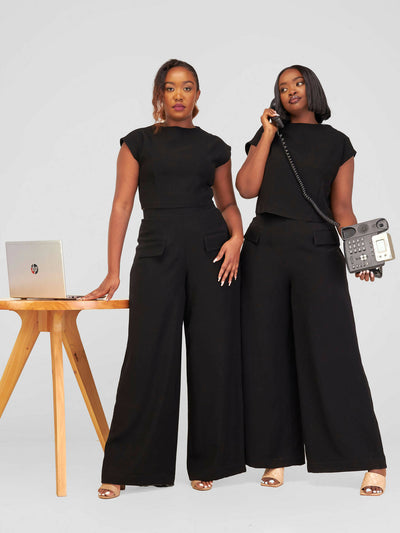 Izulu Wanjiru Pant Set - Black - Shopzetu