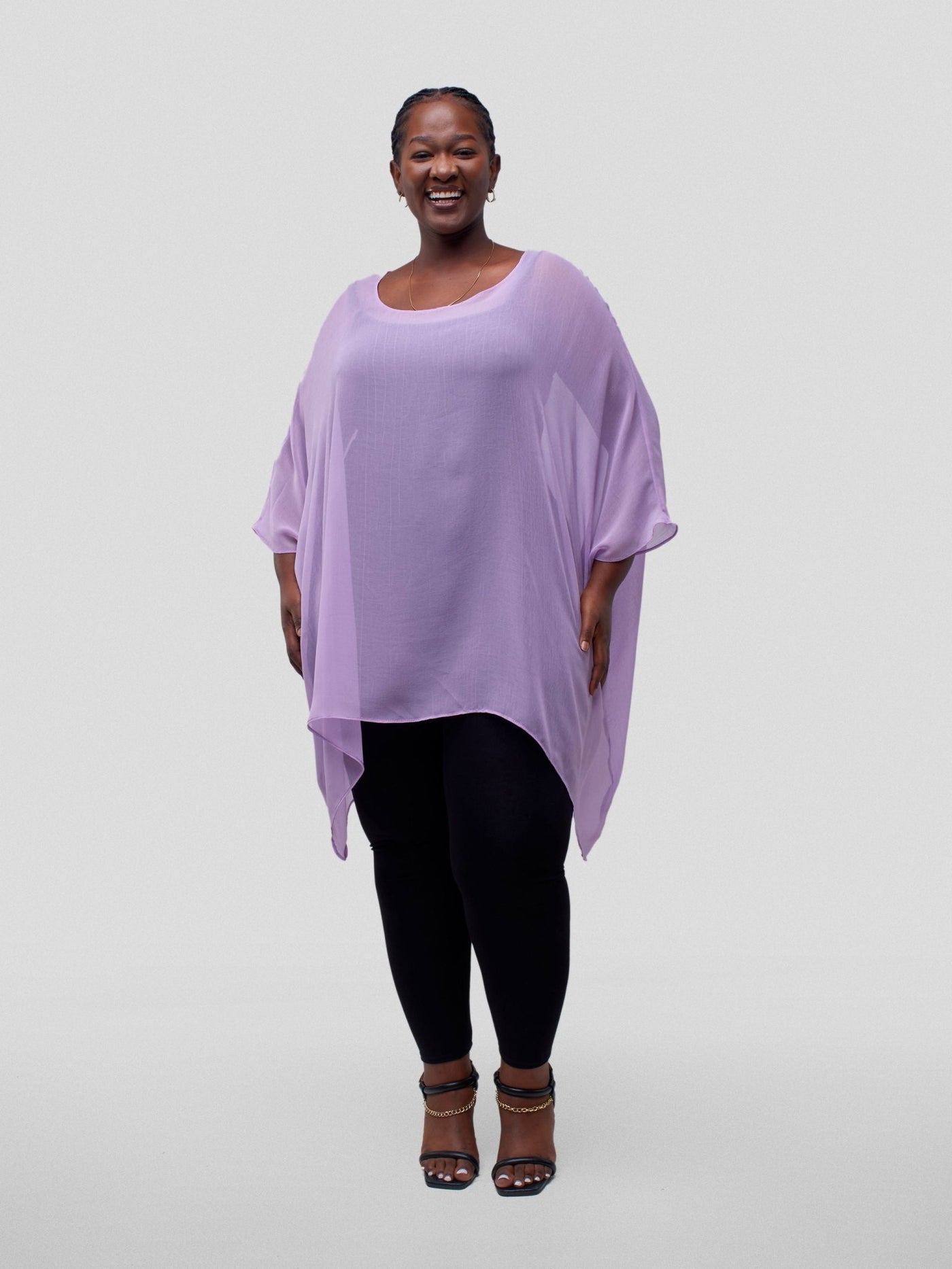 Vivo Basic Liv Chiffon Top - Light Purple - Shopzetu