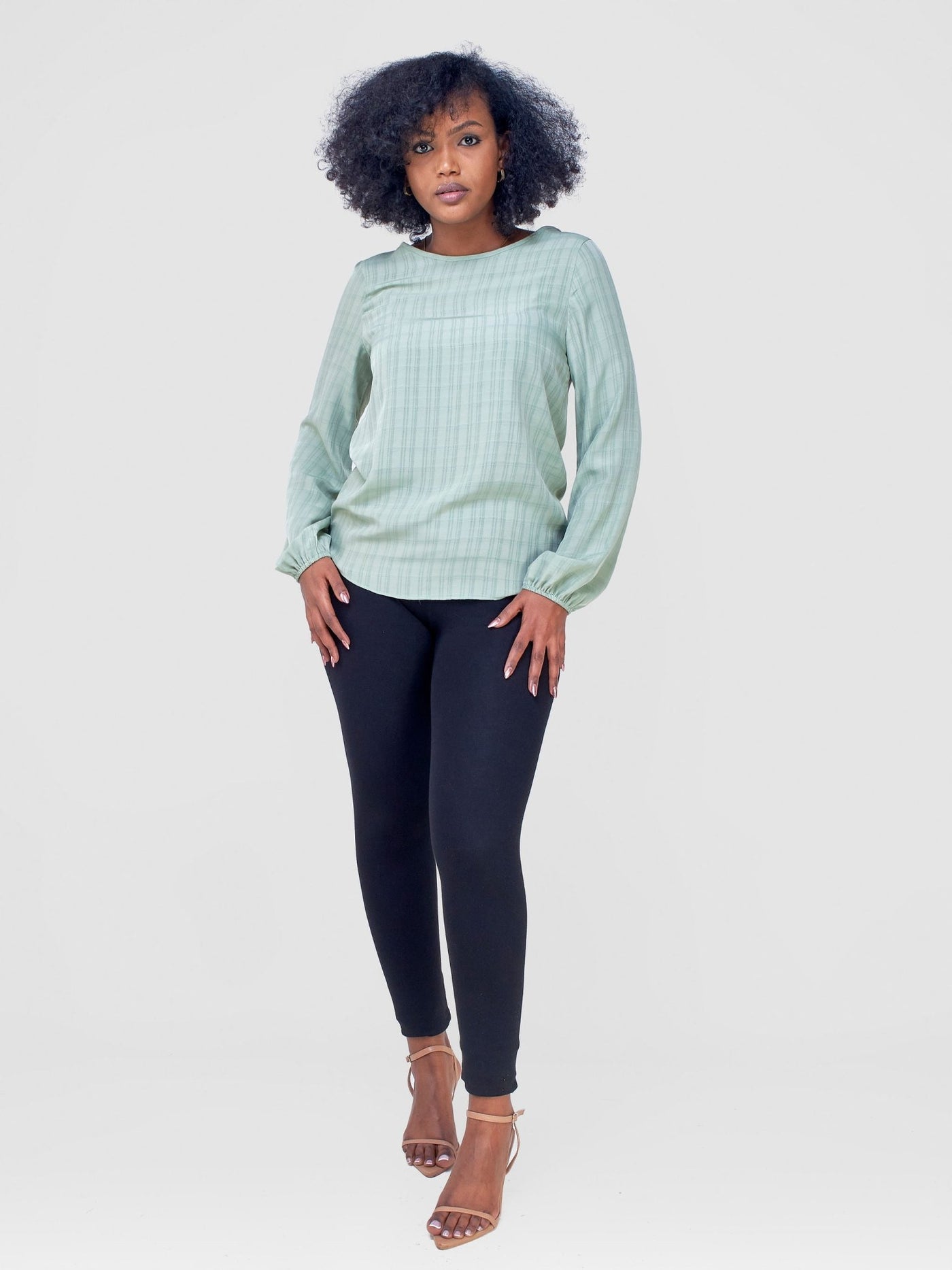 Vivo Basic Long Sleeved Bishop Top - Mint - Shopzetu