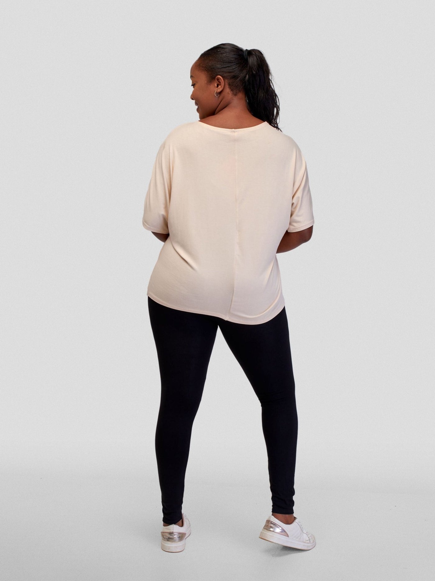 Vivo Basic Sienna Jersey Top - Buttermilk - Shopzetu