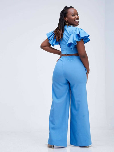 Izulu Latika Pants Set - Blue - Shopzetu