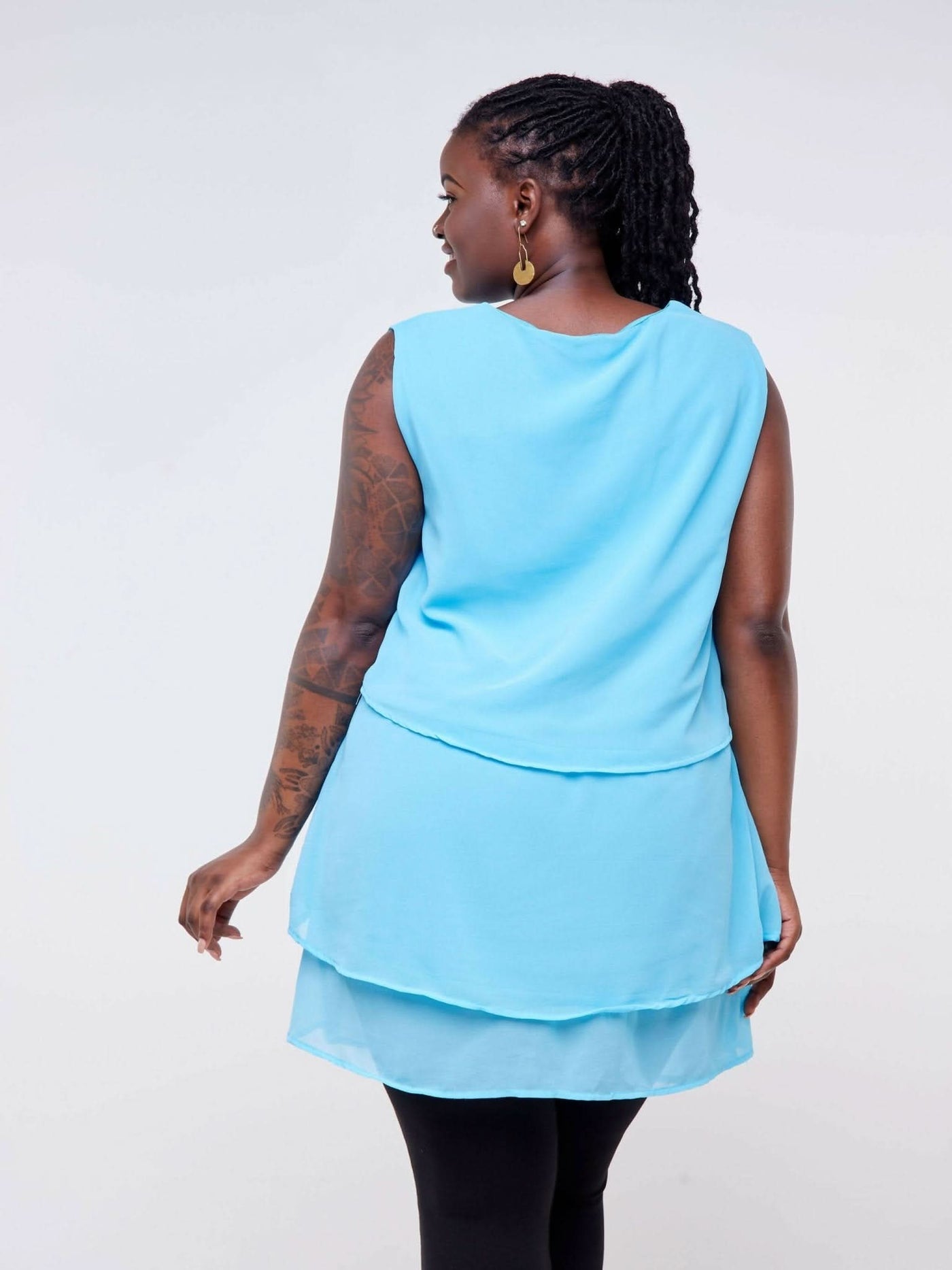 Dd Holdings Fancy Beach Wear Dress - Skyblue - Shopzetu