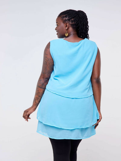 Dd Holdings Fancy Beach Wear Dress - Skyblue - Shopzetu