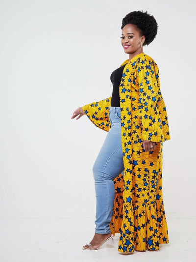 Zola Star Struck Kimono - Yellow - Shopzetu