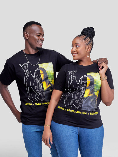 Cheezydrip Monalisa T-shirt - Black - Shopzetu