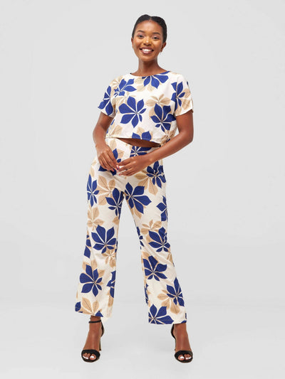 Timyt Urban Wear Bloom Belle Ensemble - Blue Floral - Shopzetu