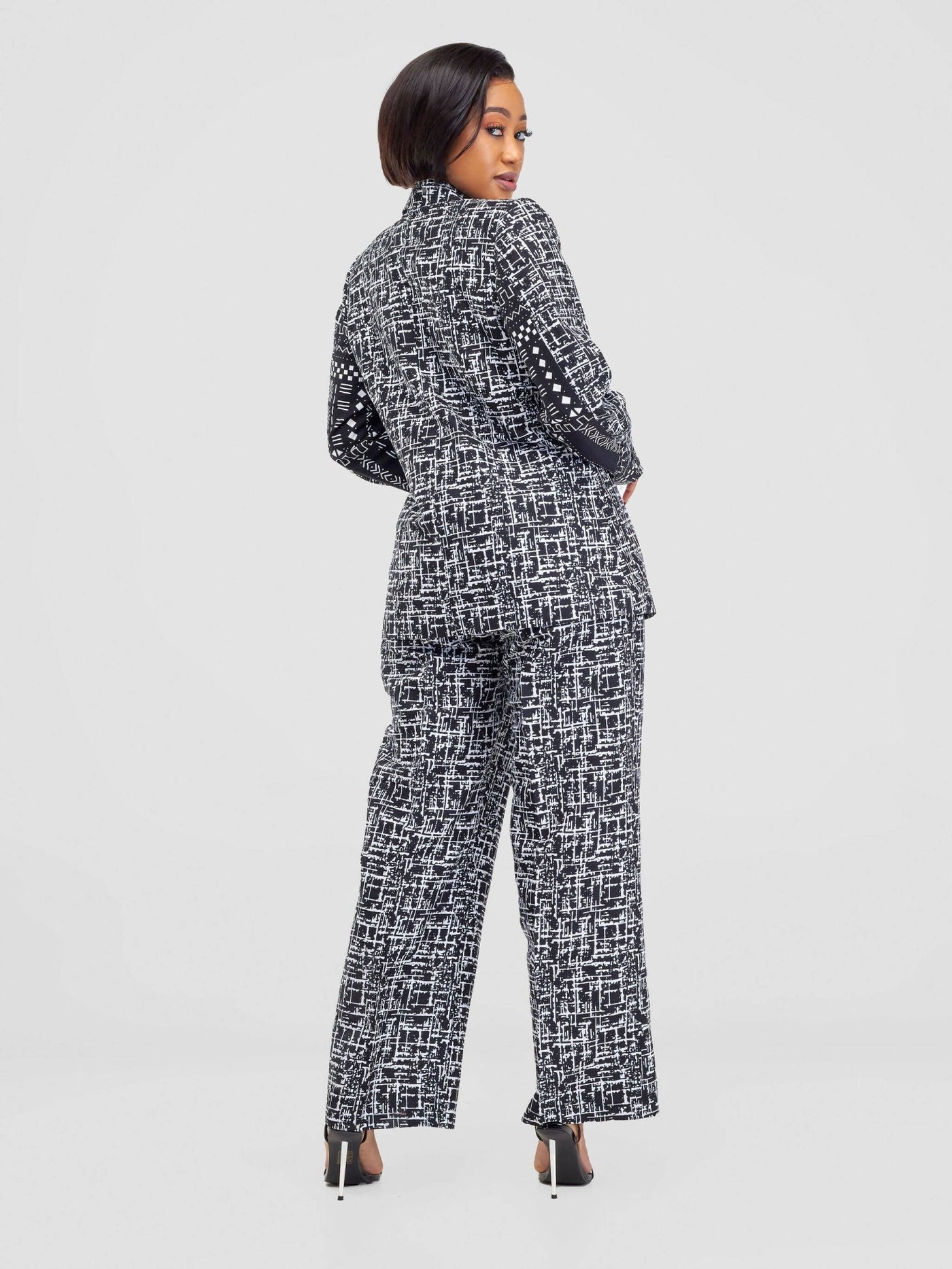 SBV Ankara Pant Suit - Black / White - Shopzetu
