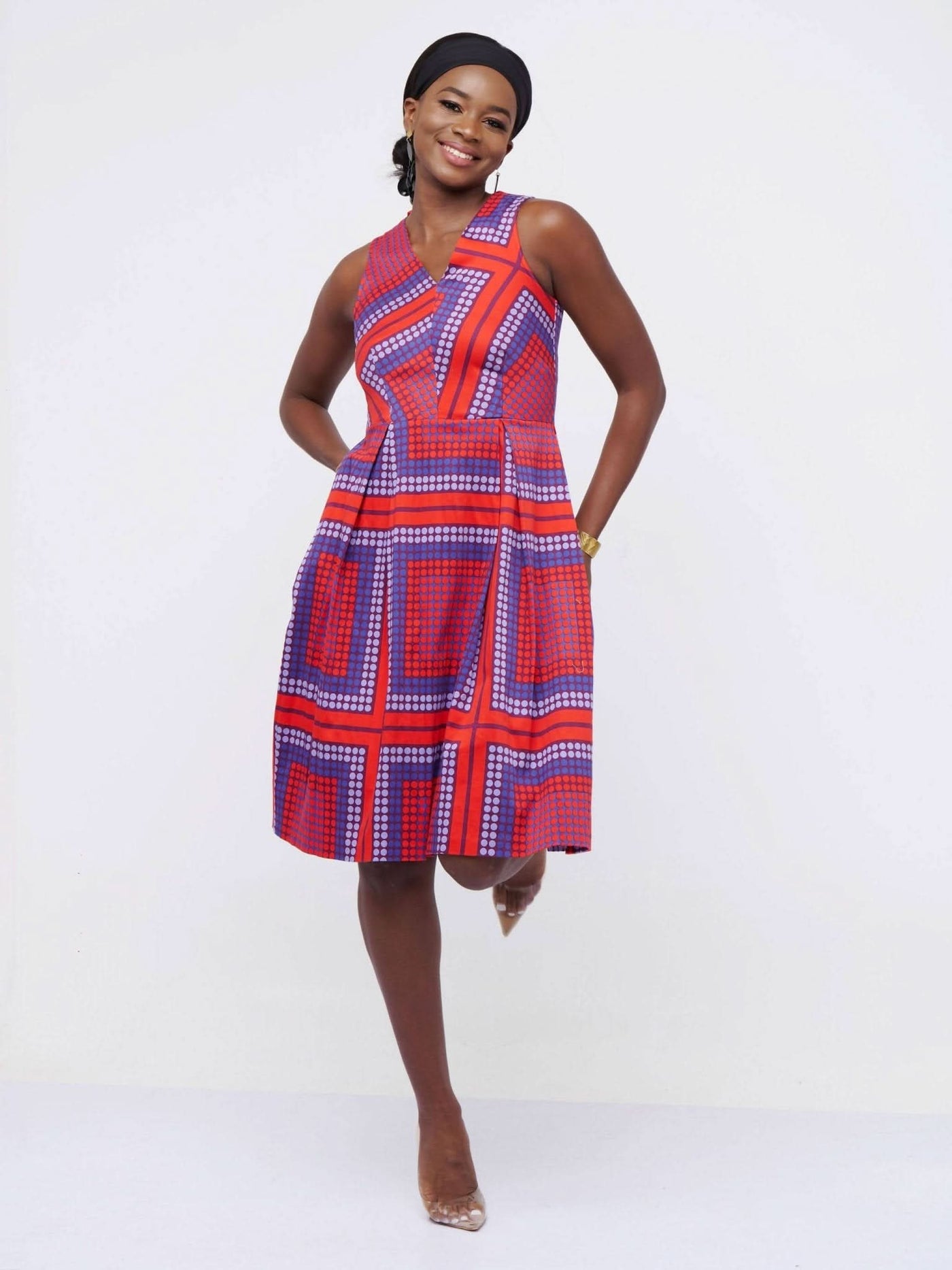 The Fashion Frenzy Polka Skater - Red - Shopzetu