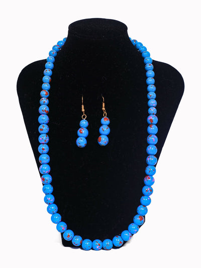 Klewisia Closet Shell Pearls Necklace Jewellery - Blue - Shopzetu