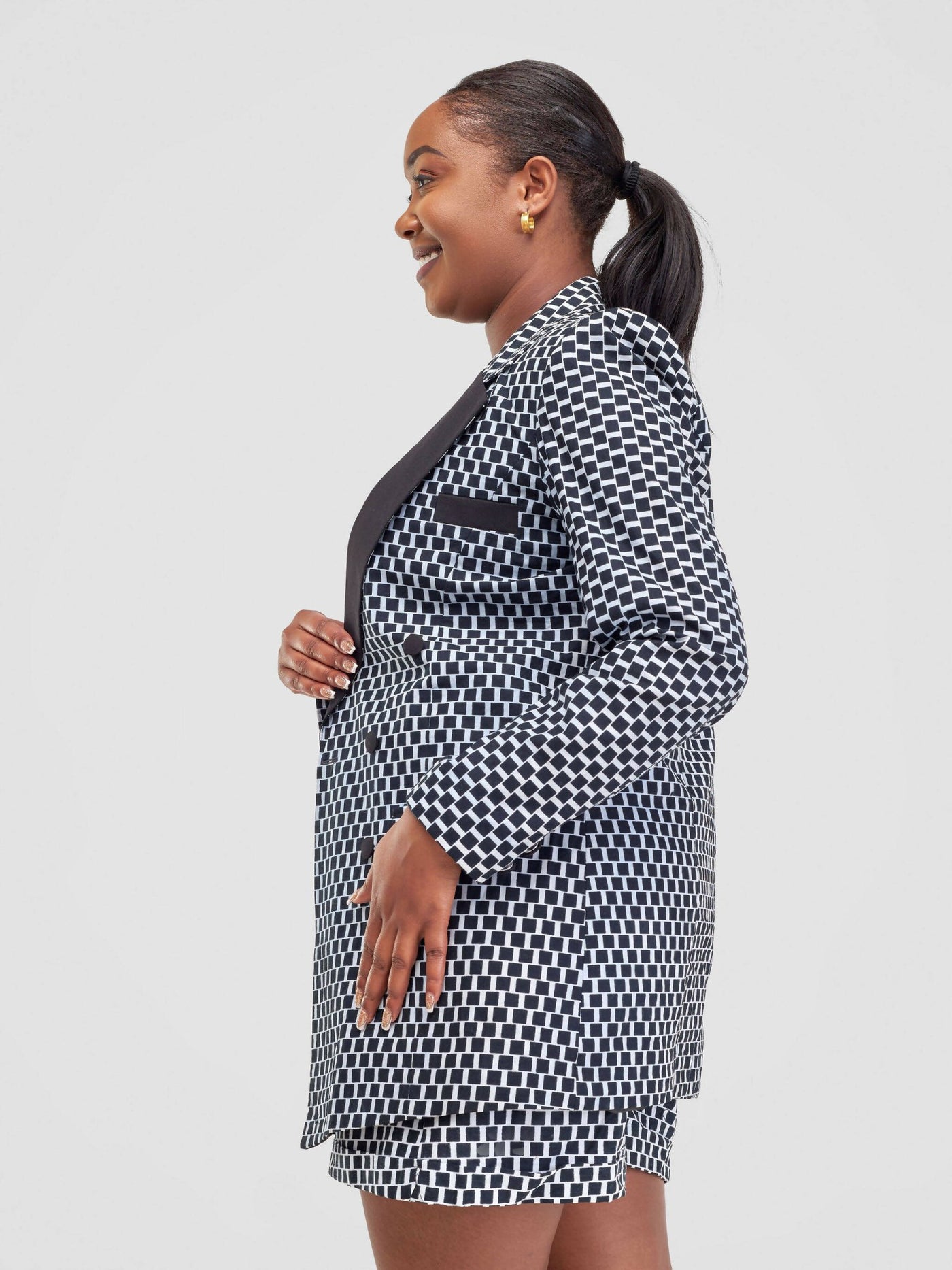 SBV Ankara Pant Suit - Black / White - Shopzetu