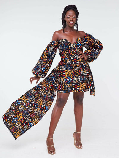 Zola Sondela Tribal Ankara - Brown - Shopzetu