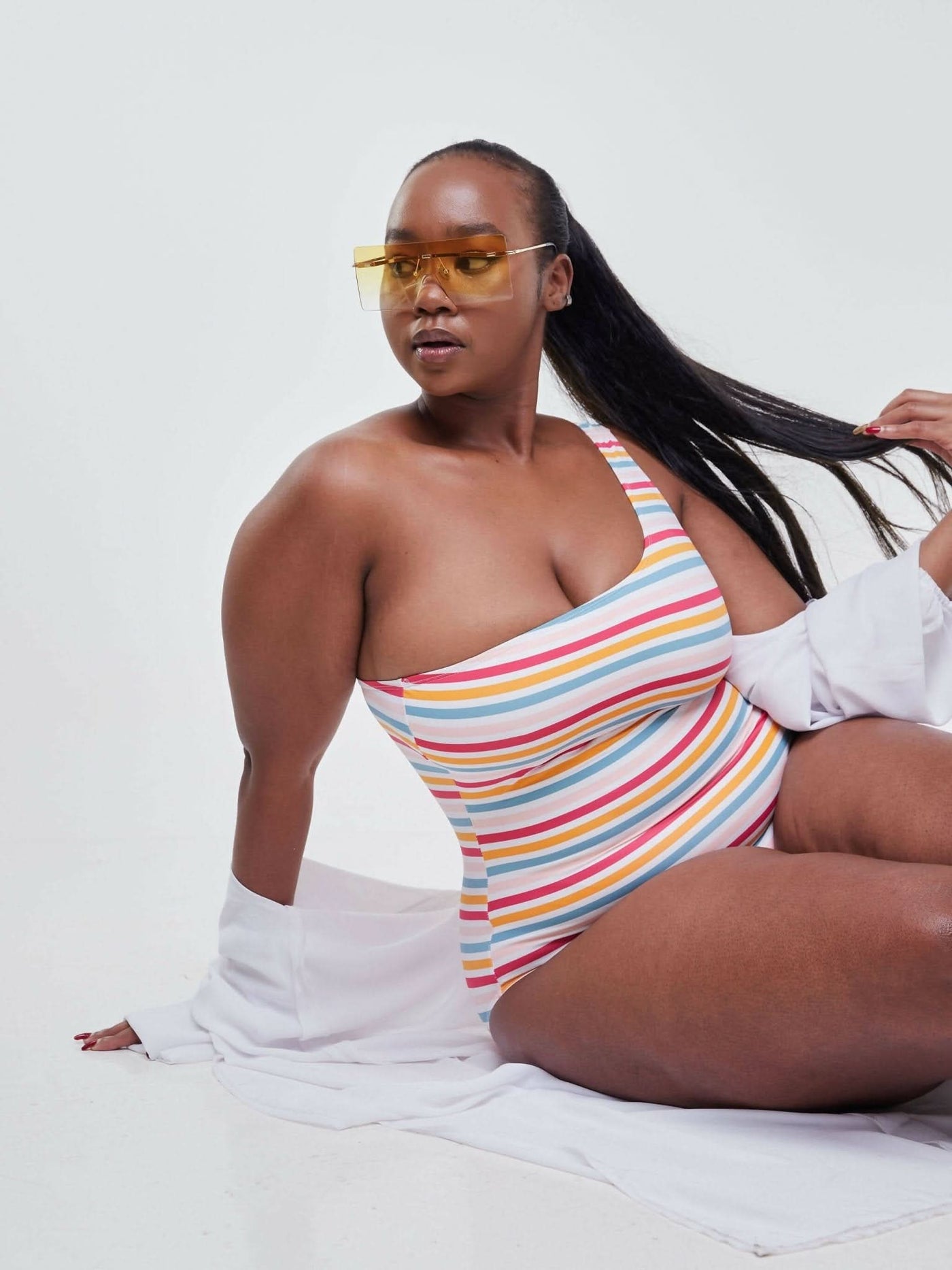 Zola Multicolored Swimsuit - Orange - Shopzetu