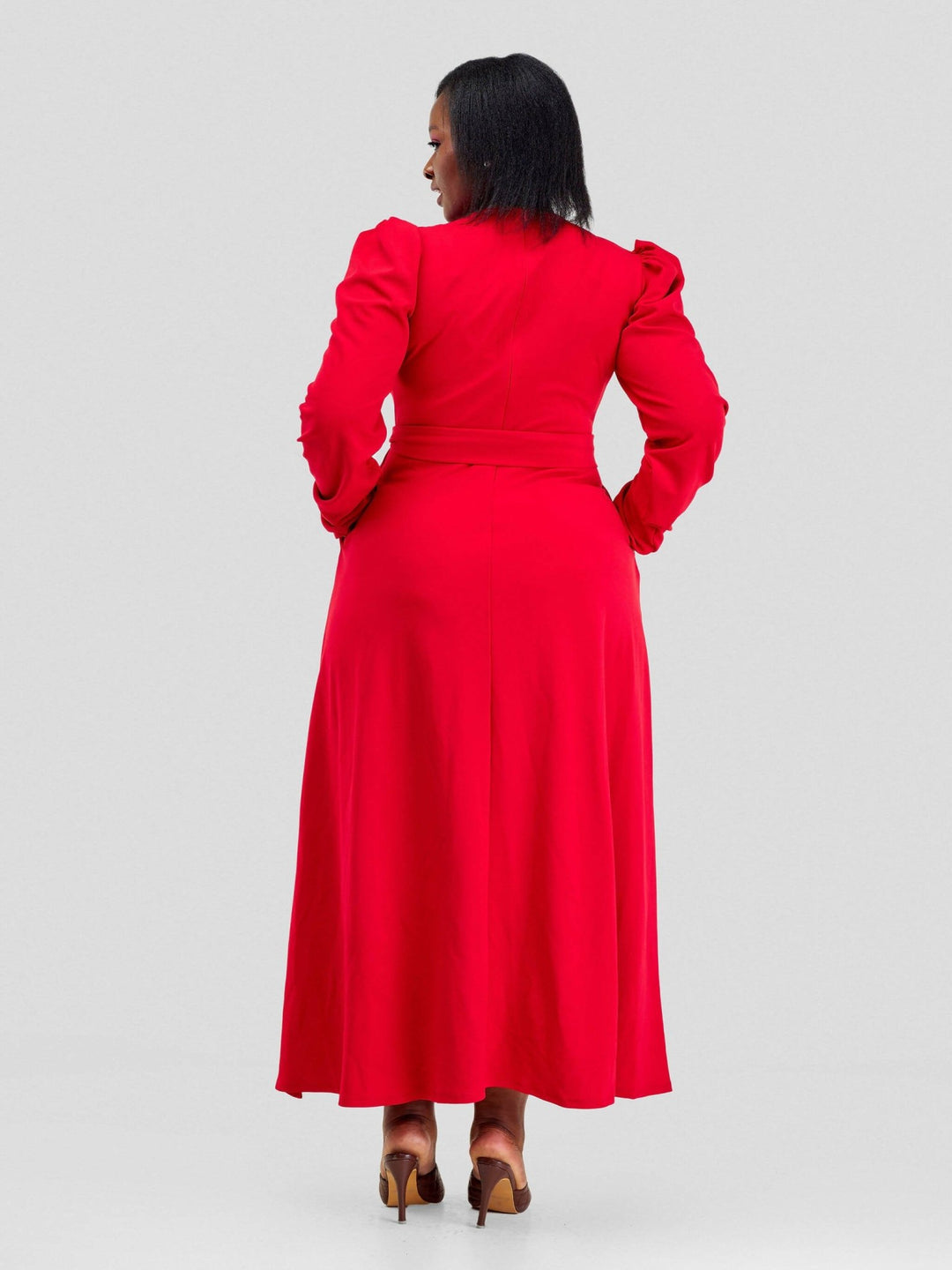 Lucille Couture Alya Maxi Dress - Red - Shopzetu