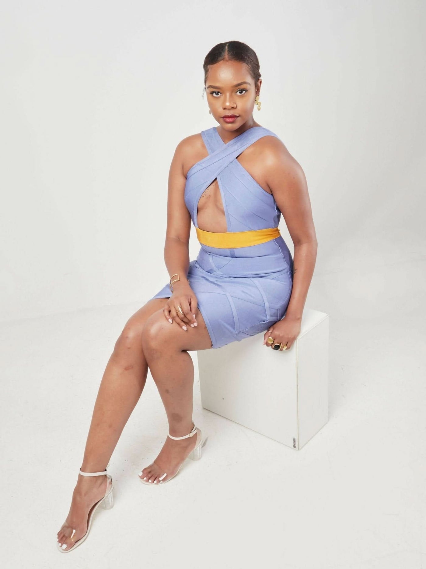 Zola Andrea Bandage Dress - Purple - Shopzetu