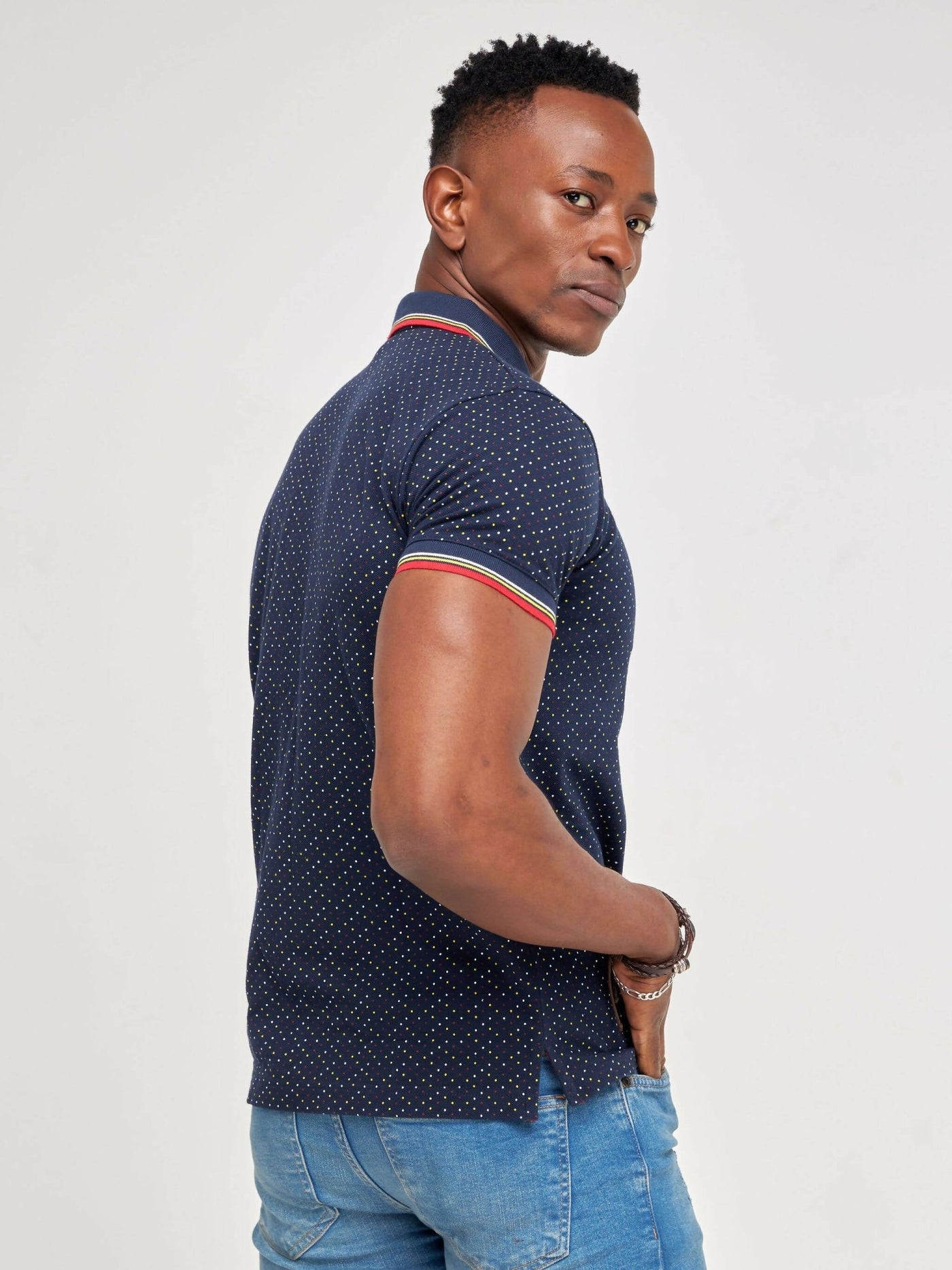 Hessed Unisex Polo T-Shirts - Navy - Shopzetu