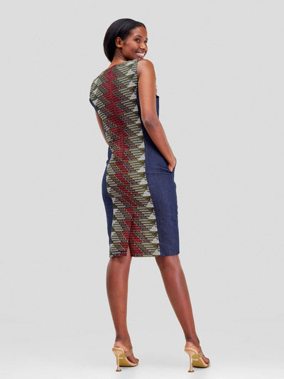 Dewuor Jeans Dress - Brown - Shopzetu