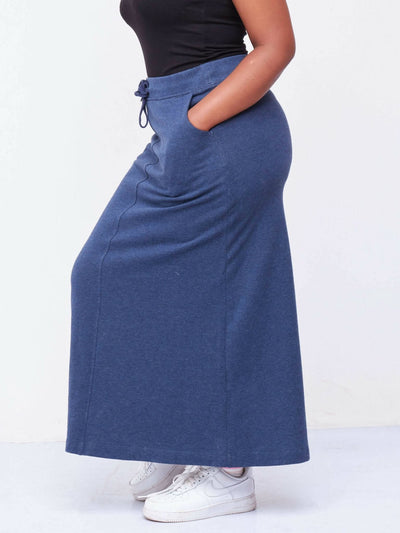 Hessed Maxi Long Skirt - Blue - Shopzetu