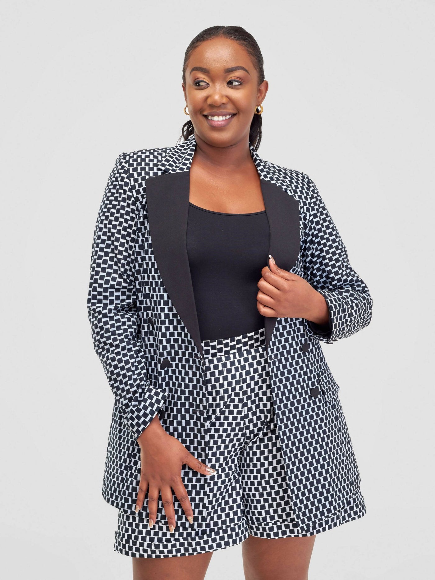 SBV Ankara Pant Suit - Black / White - Shopzetu
