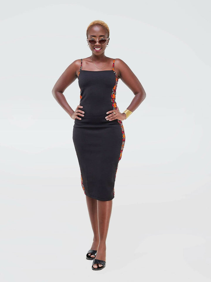Da'joy Fashions Spaghetti Strap Dress - Black - Shopzetu