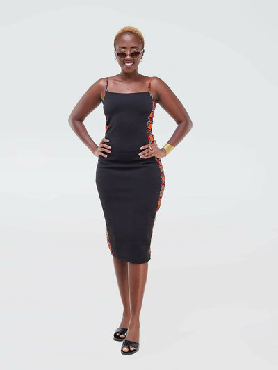 Da'joy Fashions Spaghetti Strap Dress - Black - Shopzetu