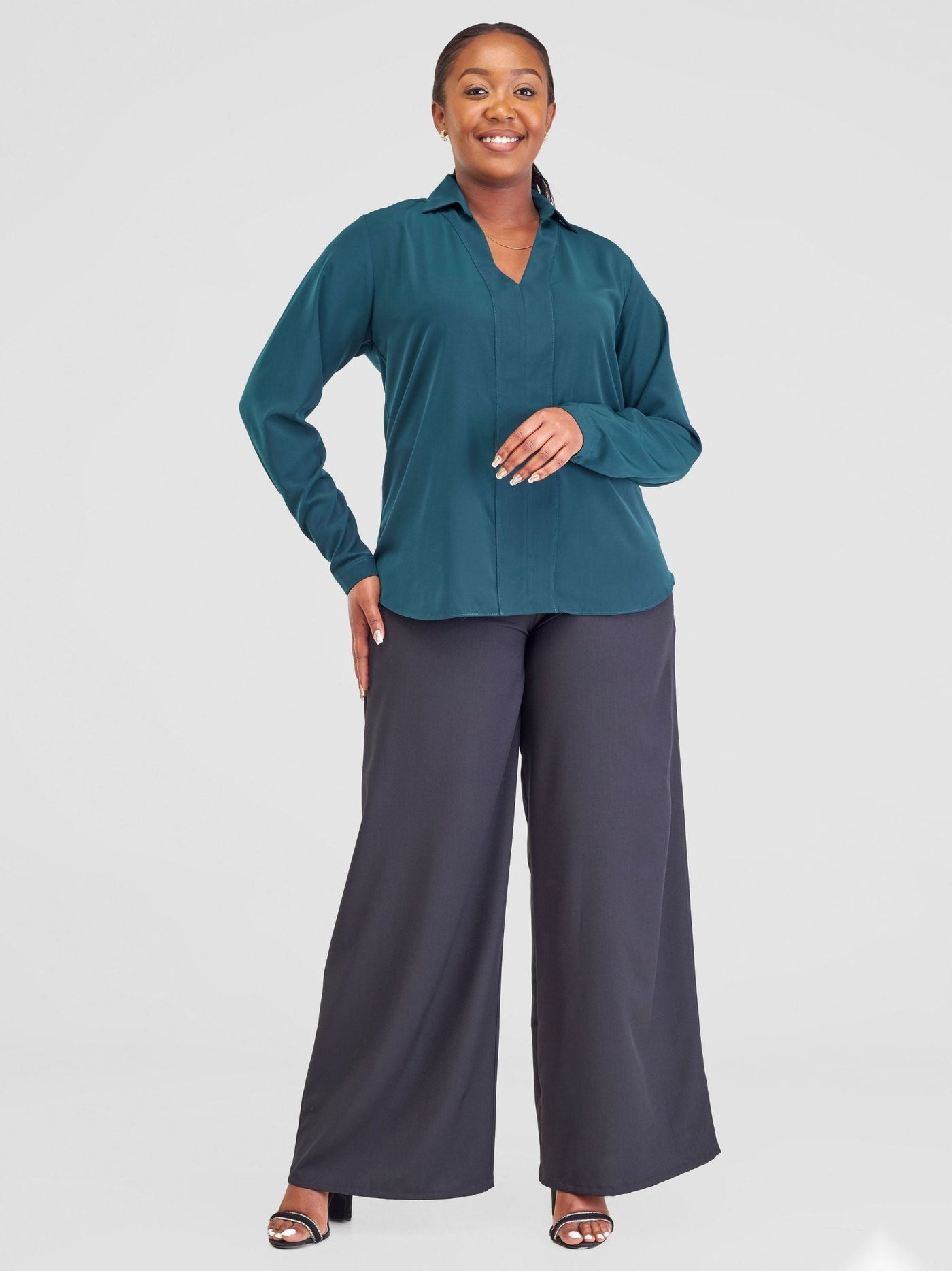 Vivo Ajani Blouse - Dark Green - Shopzetu