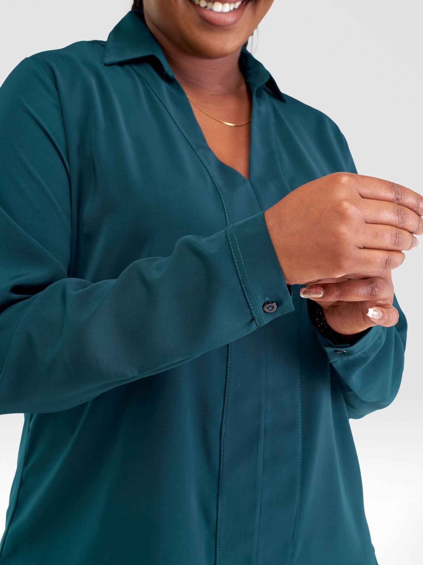 Vivo Ajani Blouse - Dark Green - Shopzetu