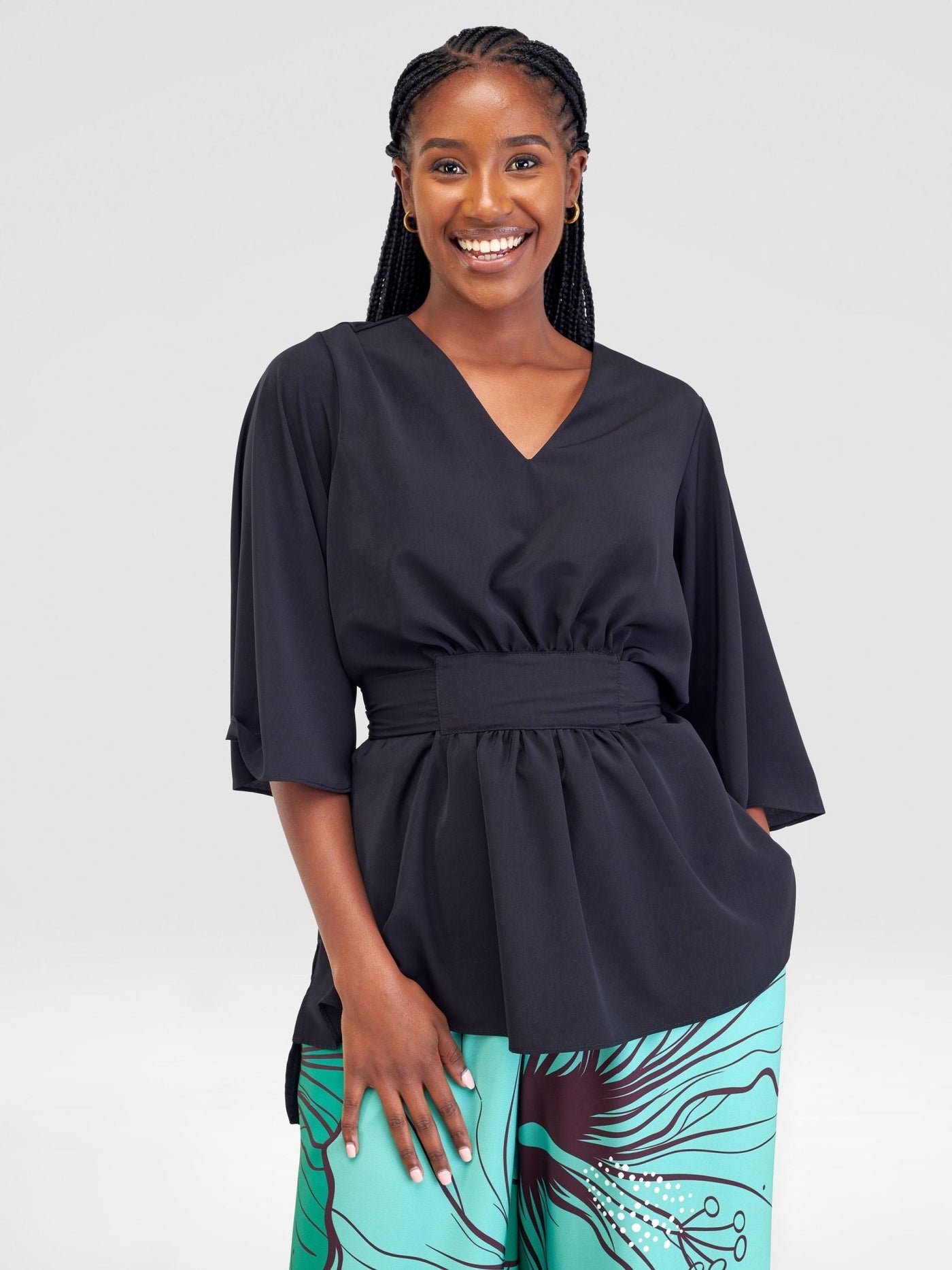 Vivo Sanali Kaftan Top - Black - Shopzetu