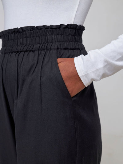 Safari Kikoy Wide Leg Pants -Black - Shopzetu