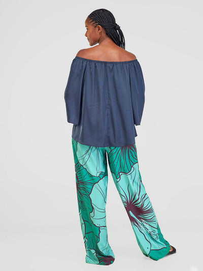 Vivo Sanali Off - Shoulder Top - Dark Teal - Shopzetu