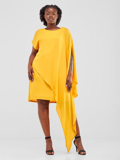 Vivo Sanyu Shift Dress - Mustard - Shopzetu