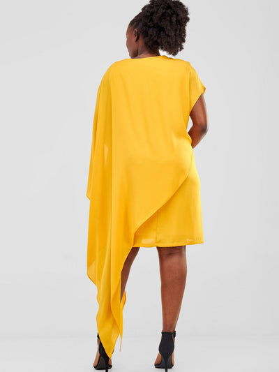 Vivo Sanyu Shift Dress - Mustard - Shopzetu