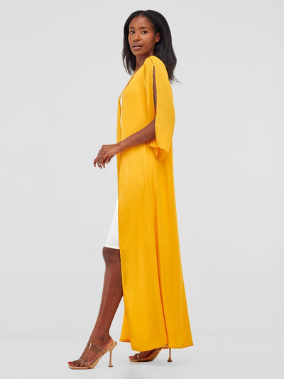 Vivo Sanyu Overlap Maxi Cover Up Top - Mustard - Shopzetu