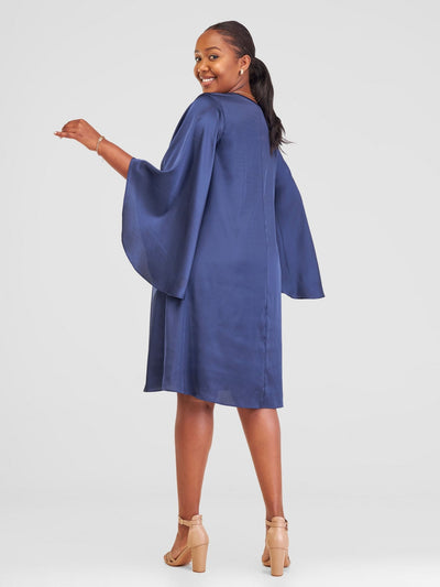 Vivo Sanali Tent Knee Length Dress - Navy - Shopzetu