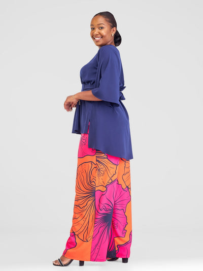 Vivo Sanali Kaftan Top - Navy - Shopzetu