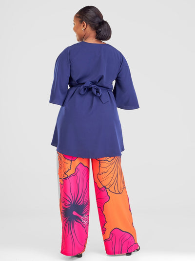 Vivo Sanali Kaftan Top - Navy - Shopzetu
