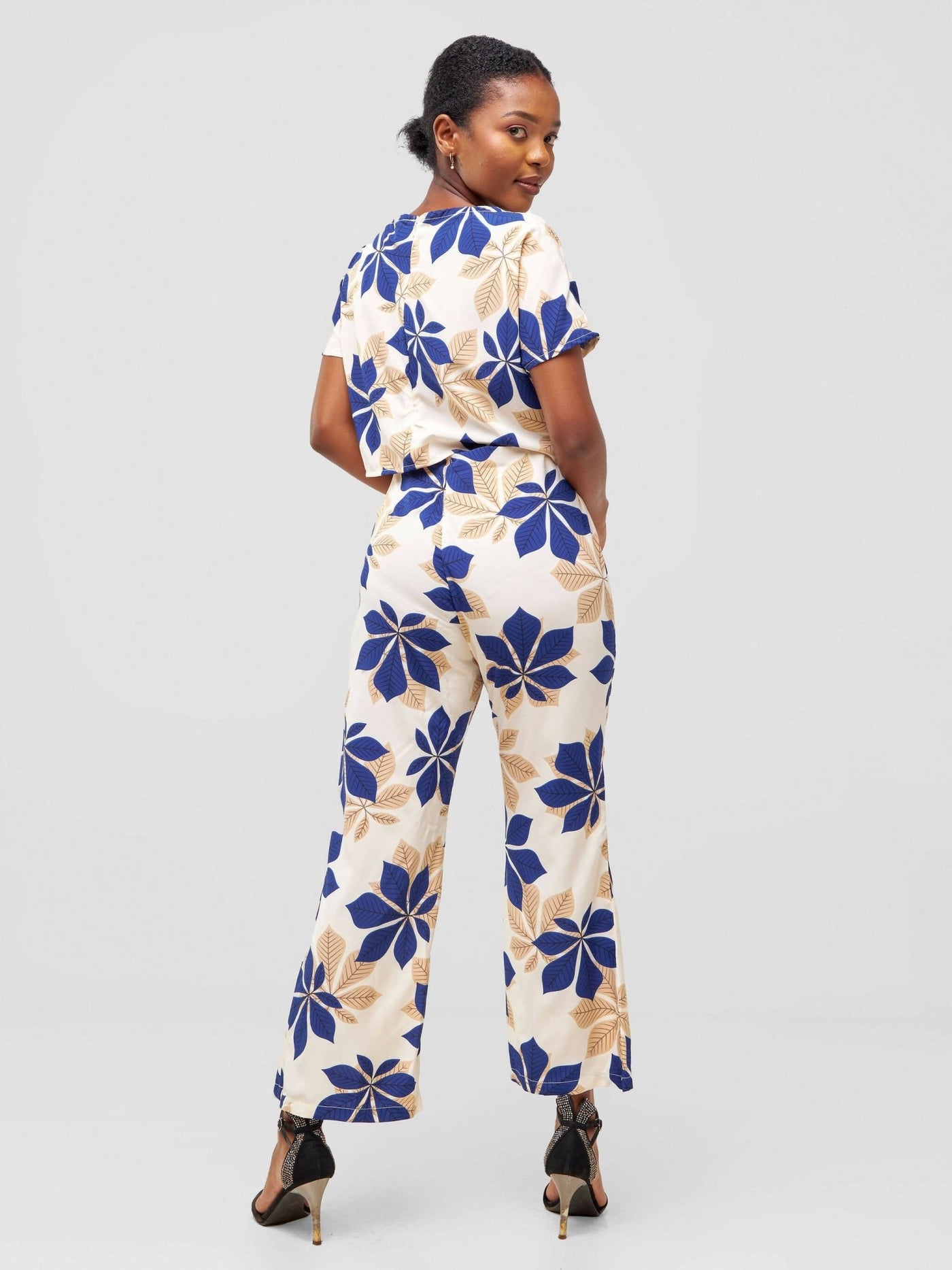 Timyt Urban Wear Bloom Belle Ensemble - Blue Floral - Shopzetu