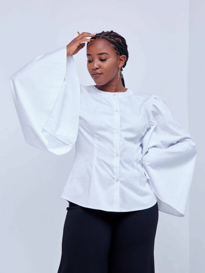 Izulu Rokka Top - White - Shopzetu