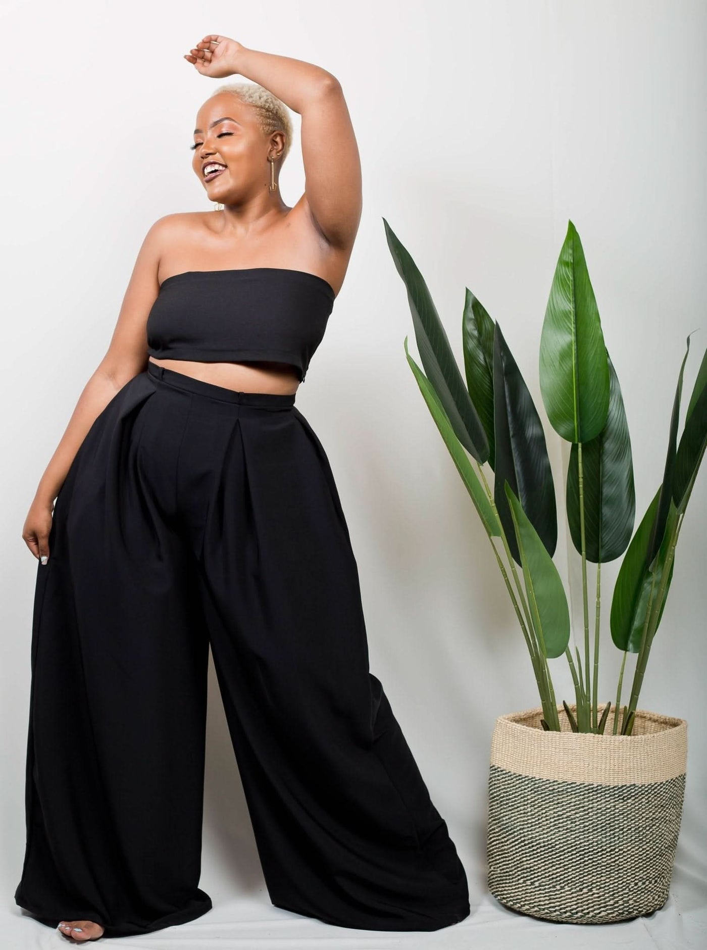 African Yuva Palazzo Pants - Black - Shop Zetu Kenya