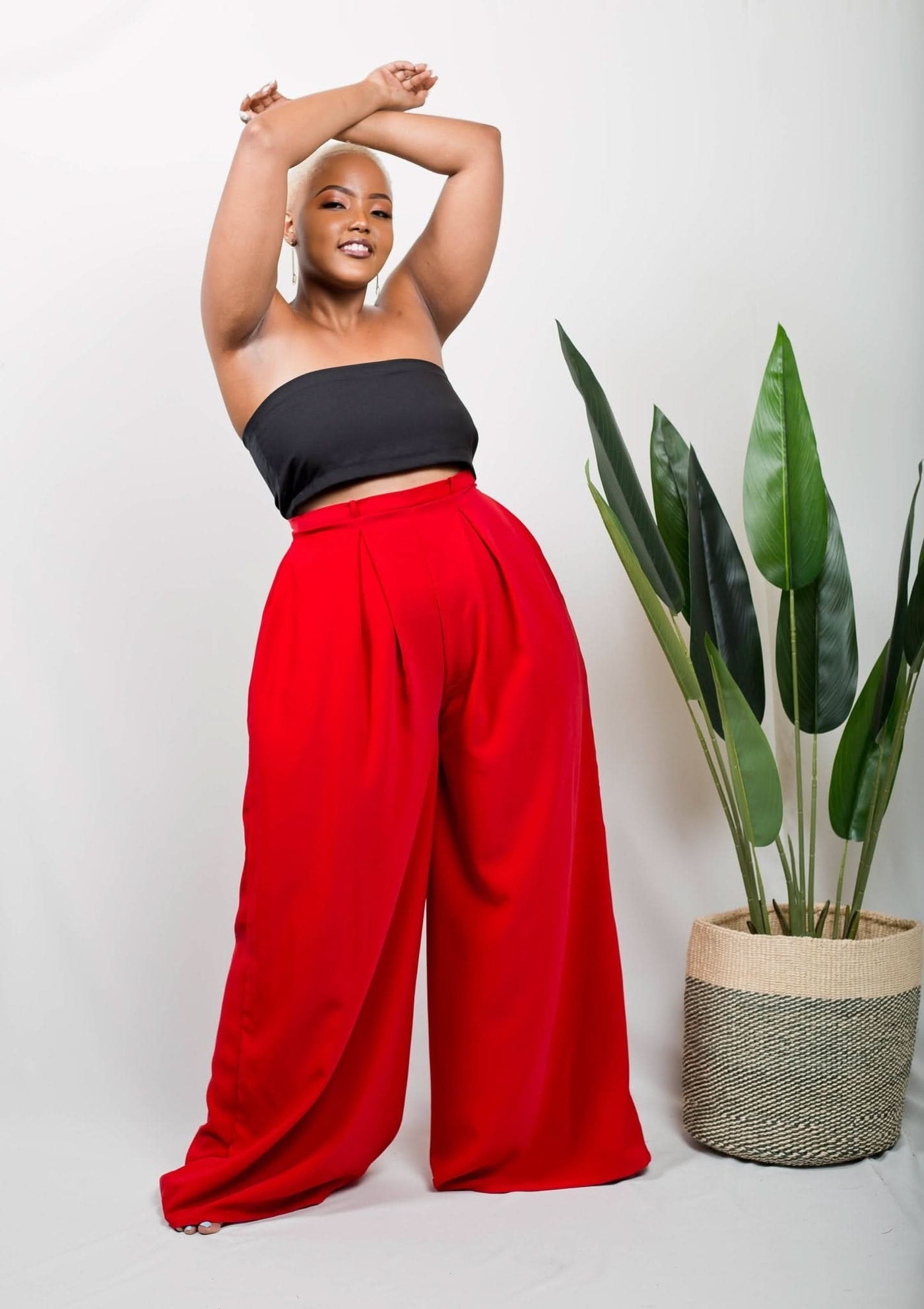 African Yuva Palazzo Pants - Red - Shop Zetu Kenya