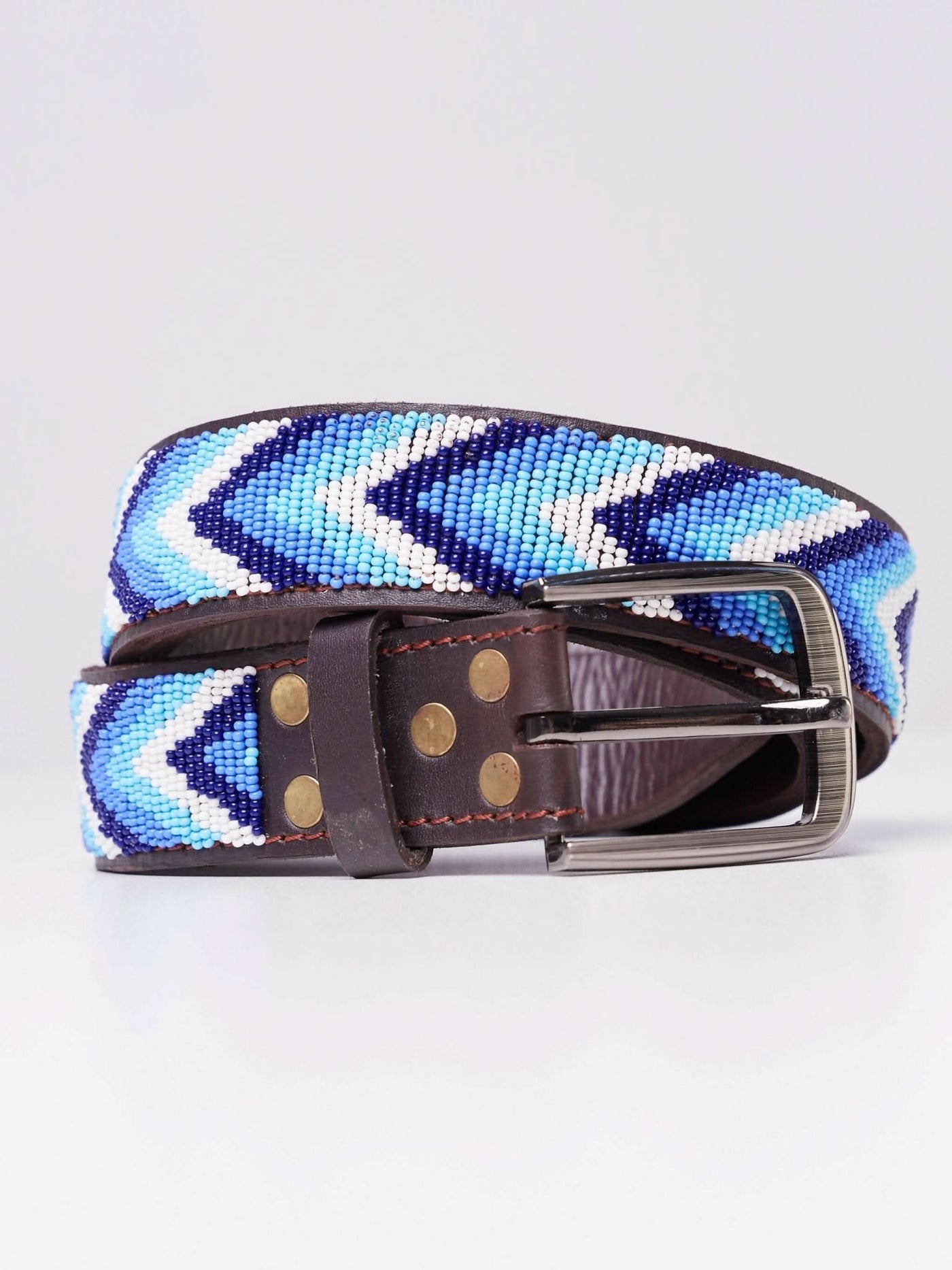 Kiondo Everyday Beaded Belt - Blue - Shopzetu