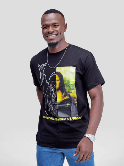 Cheezydrip Monalisa T-shirt - Black - Shopzetu