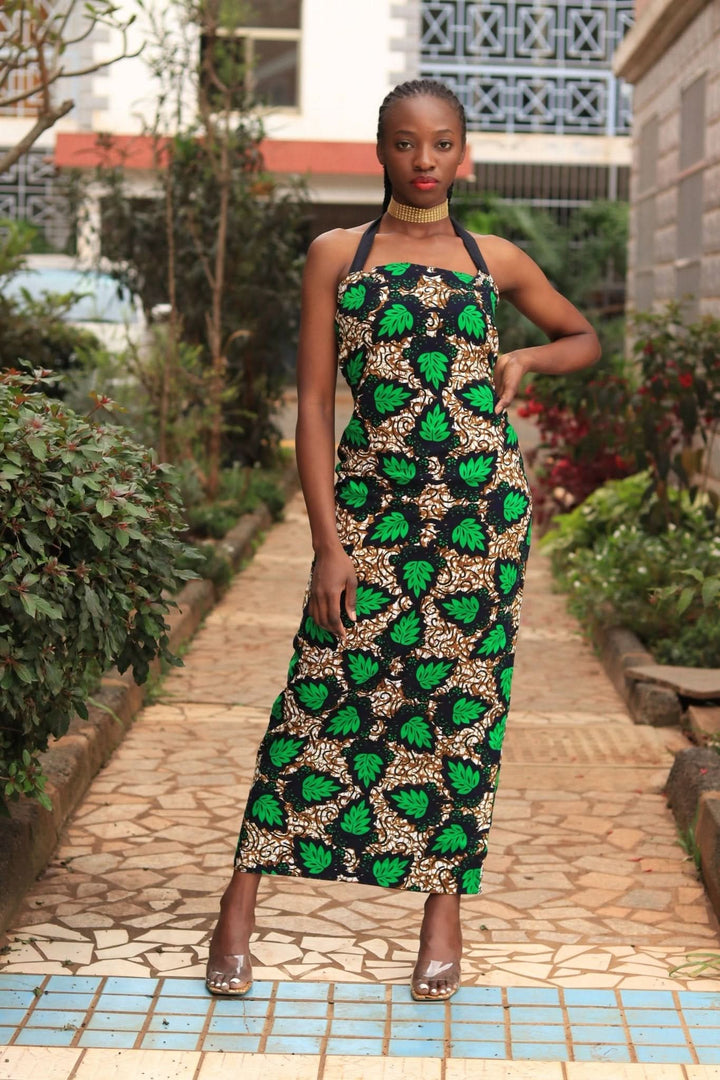 Da'joy Fashions Interchangeable Maxi Dress - Green - Shop Zetu Kenya