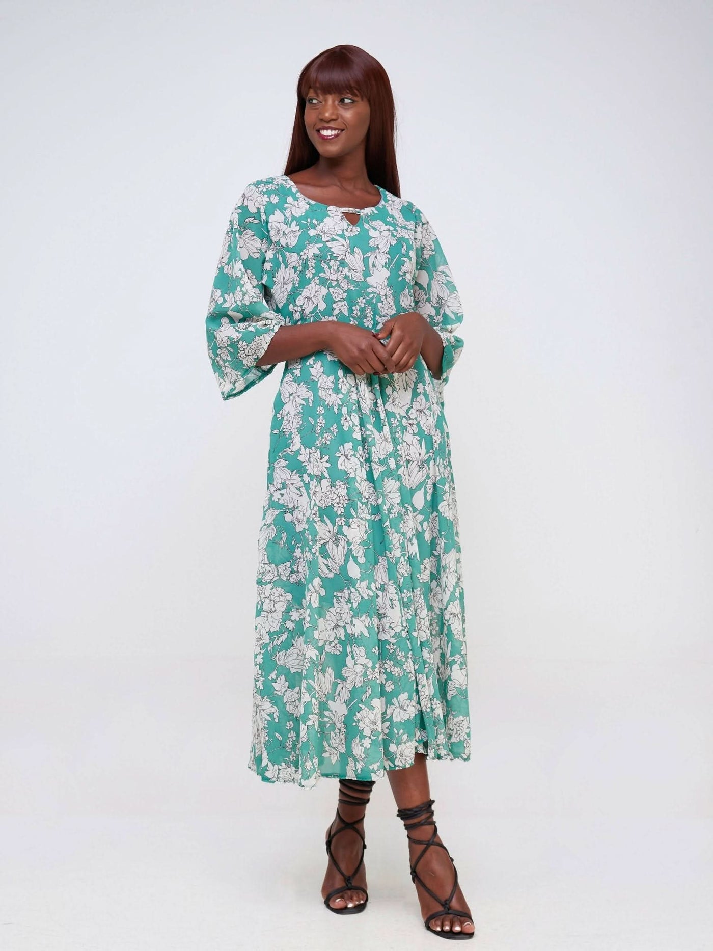 Dewuor Calming Dress - Teal - Shopzetu