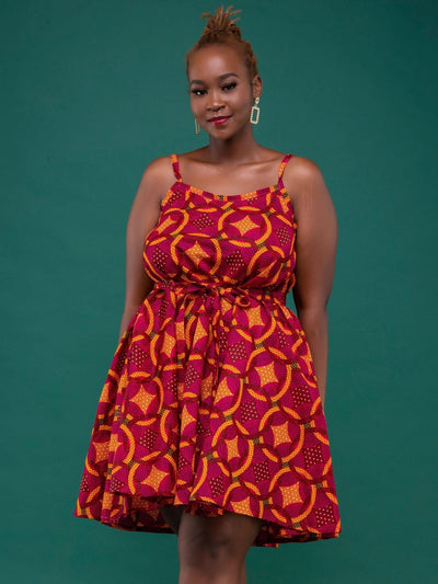El Afrique 2 - Way Dress - Pink Print - Shop Zetu Kenya