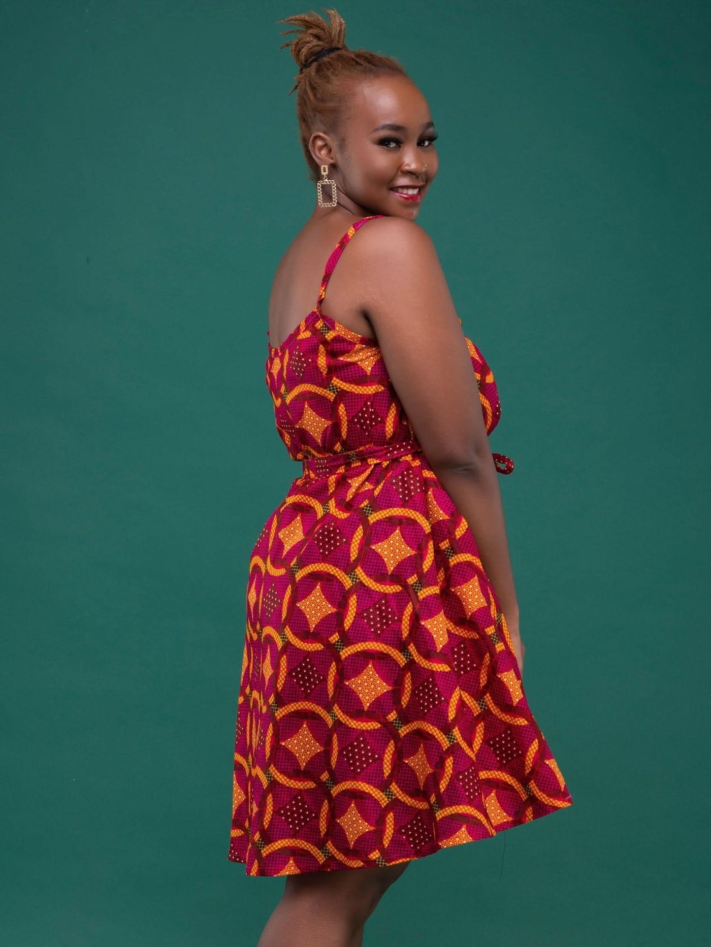 El Afrique 2 - Way Dress - Pink Print - Shop Zetu Kenya