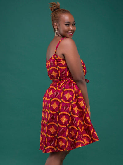 El Afrique 2 - Way Dress - Pink Print - Shop Zetu Kenya
