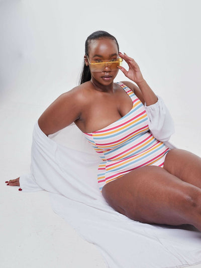 Zola Multicolored Swimsuit - Orange - Shopzetu